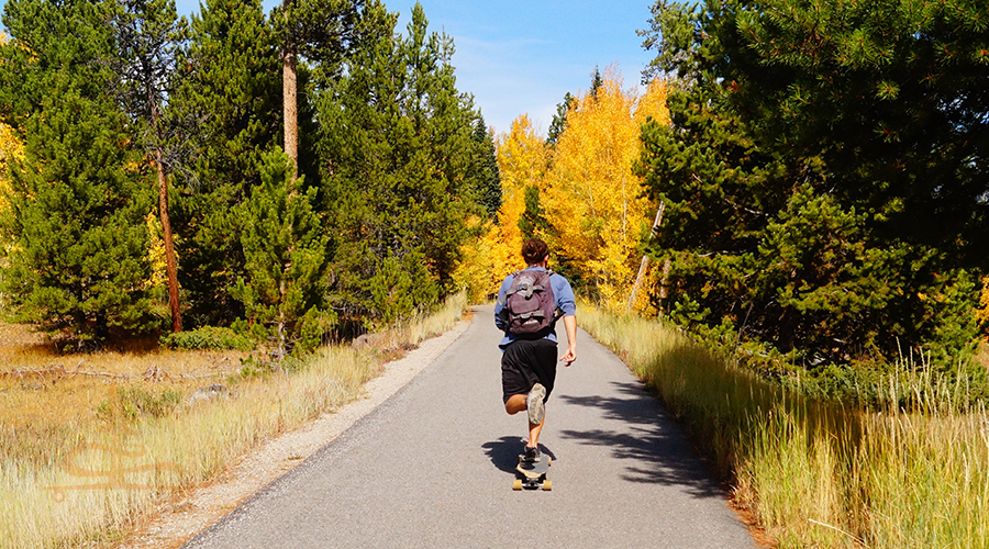 tree lined path near dillon reservoir