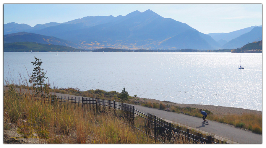 incredible path with mountain and lake views