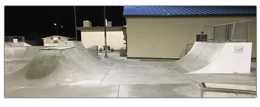 half pipe at twentynine palms skatepark