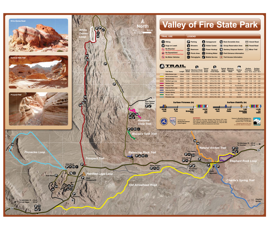 map of valley of fire hikes