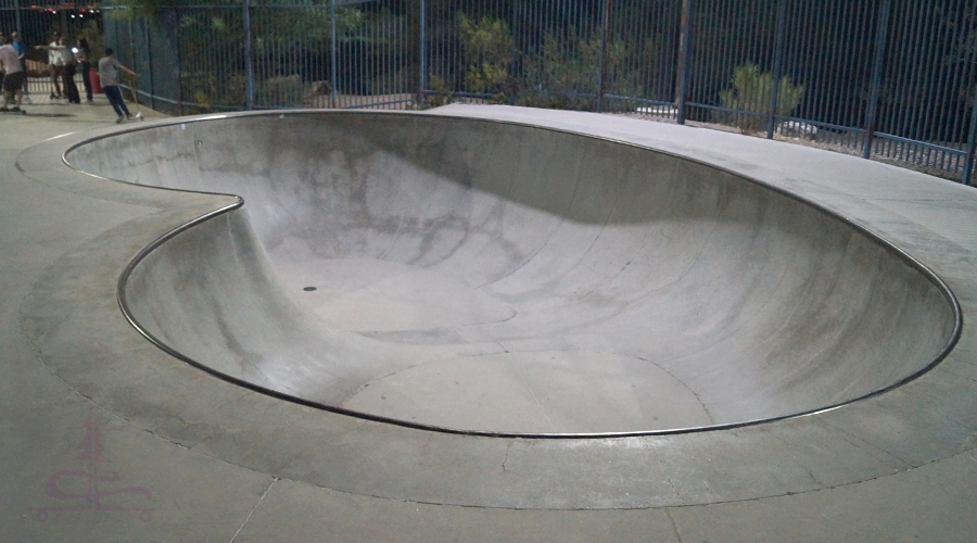 bean shaped pool bowl at anthem skatepark