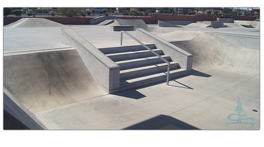 stairs and ramps in craig ranch skatepark