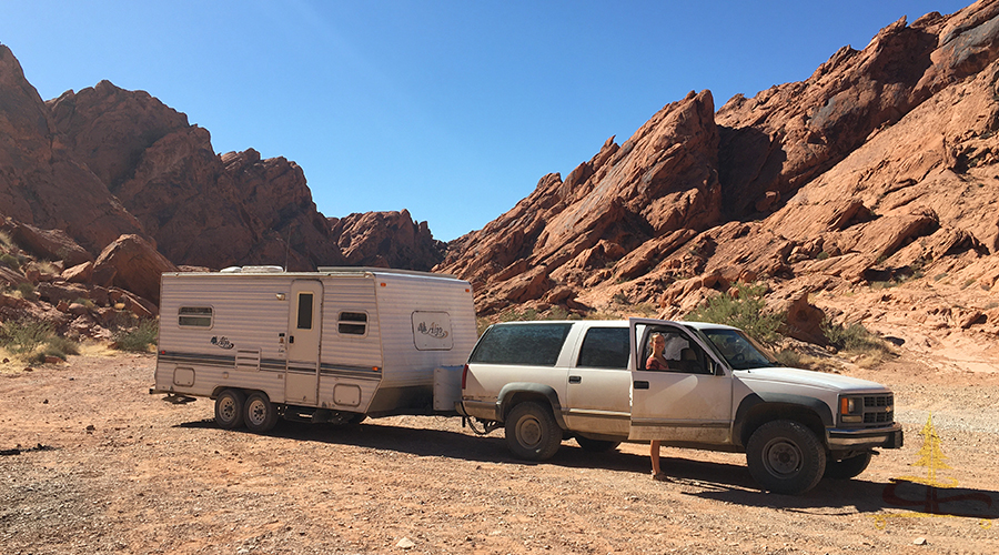 an amazing spot in the canyon while camping at logandale trails