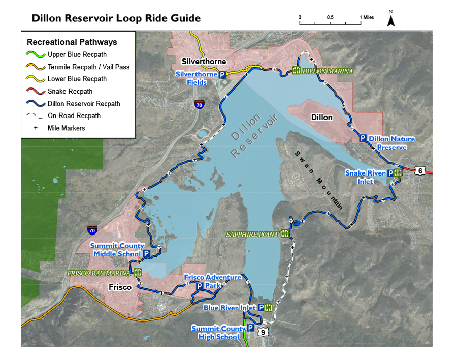 longboarding dillon reservoir rec path map