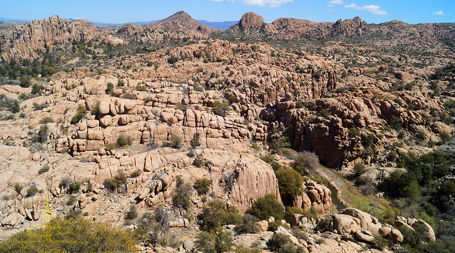 vast expanse of fun granite boulders to play on