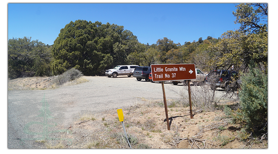 parking area at trail number 37 trailhead