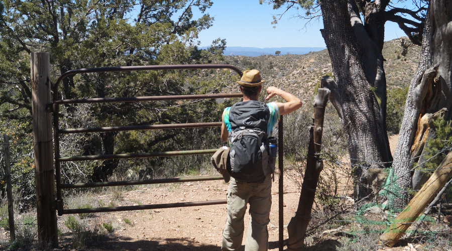 opening the gate on trail number 37