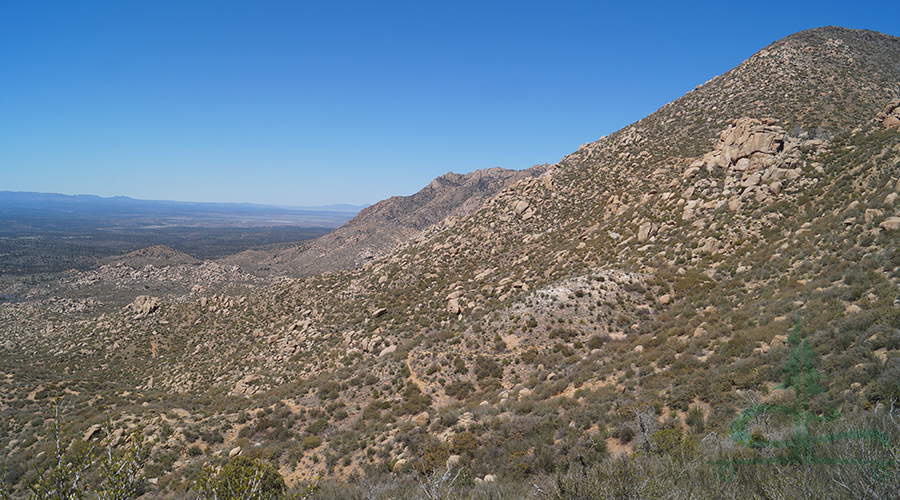 vast view of the boulder strewn hillside
