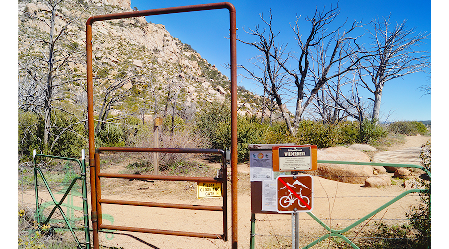 another gate near the turn off to granite mountain summit
