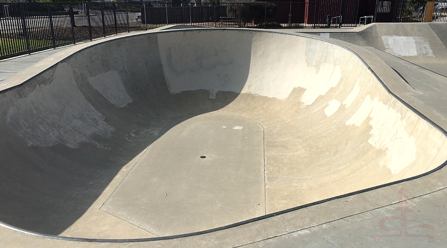 bowl lined with coping at the los osos skatepark