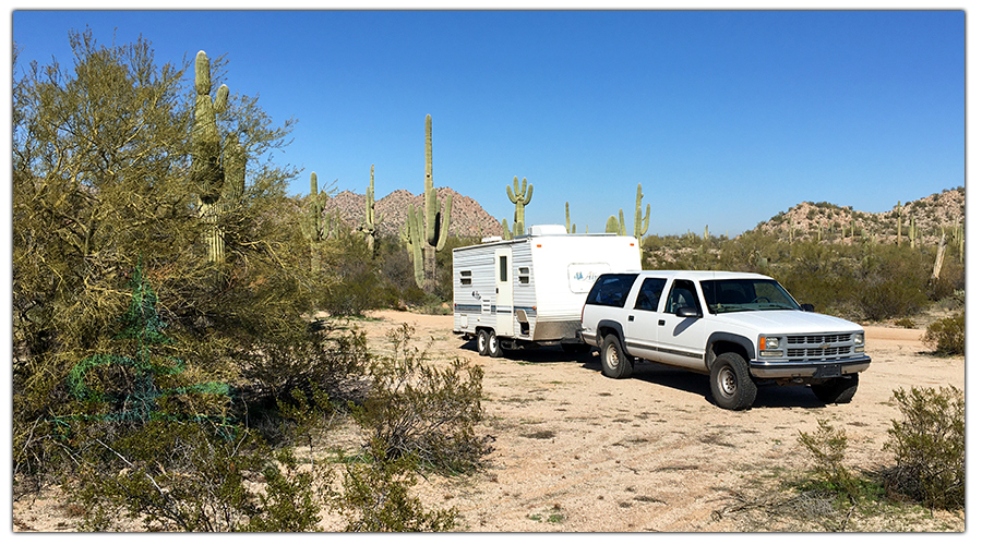 our camp spot by sycamore creek