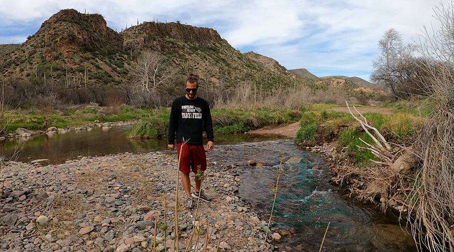 walking along sycamore creek 