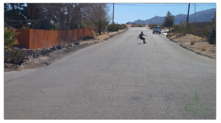 downhill longboarding in twentynine palms