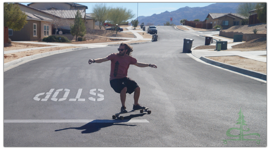 longboarding to the bottom of marine avenue