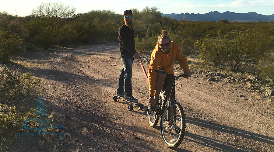 playing in the desert