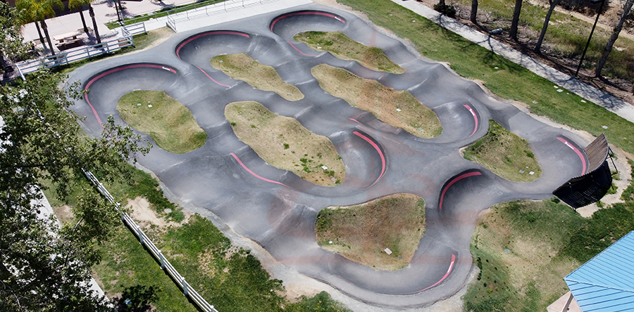 aerial view of temecula pump track