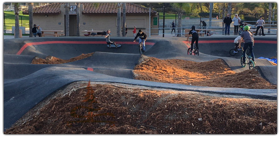 longboarding at the temecula pump track