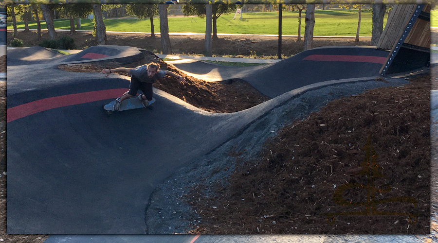 pumping through the banked turn
