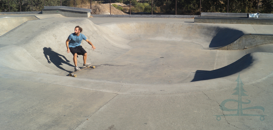 longboarding at the templeton skatepark