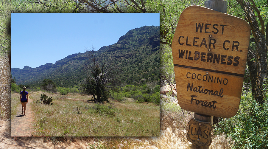 entering west clear creek wilderness