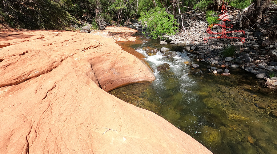 red rocks and refreshing water on west clear creek trail