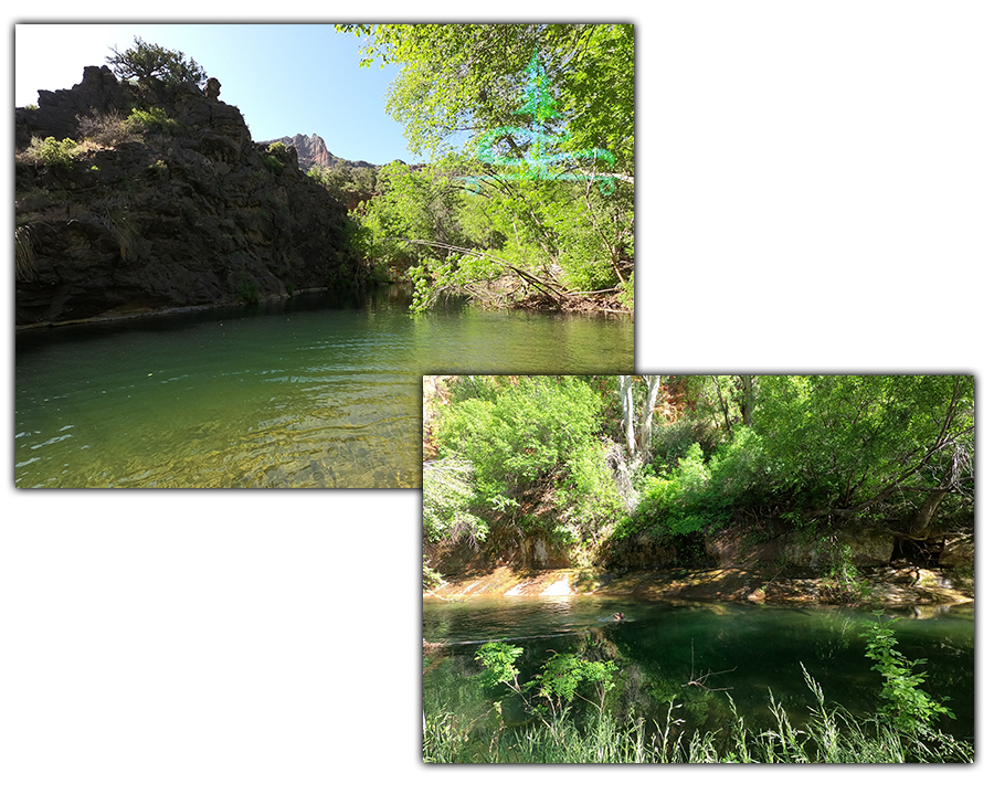 swimming hole we found hiking west clear creek trail