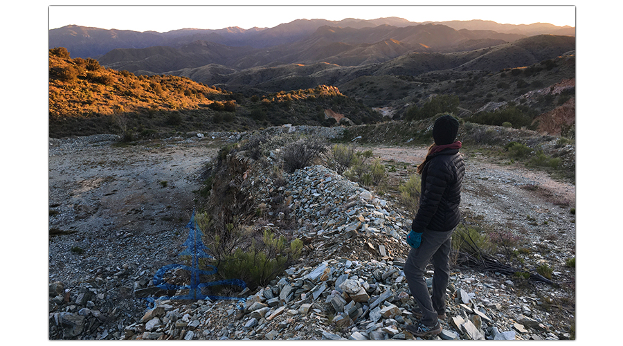 checking out the mines in the area