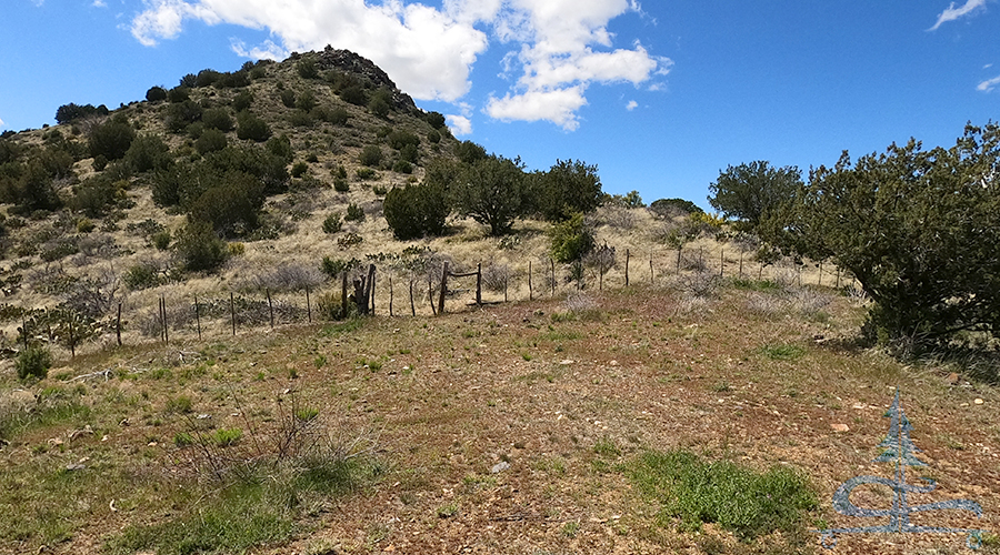 hiking up the small hill