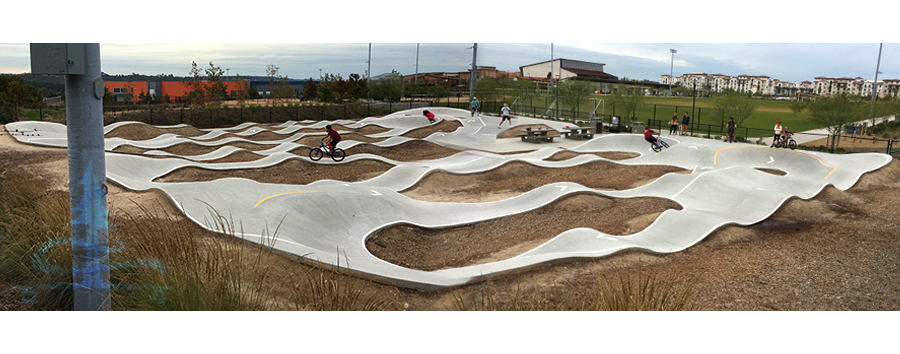 layout of the carmel valley pump track