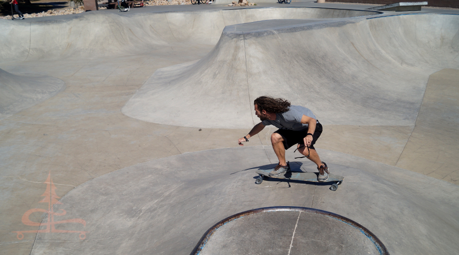 longboarding in the lake havasu skatepark