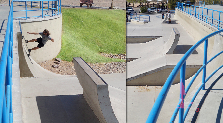 ramps and obstacles at the lake havasu skatepark