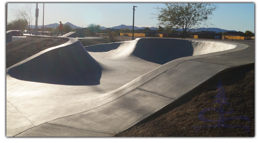 smooth snake run area at copper sky skatepark in maricopa