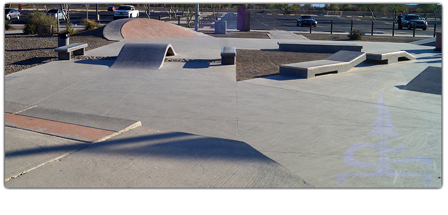 obstacles at copper sky skatepark in maricopa