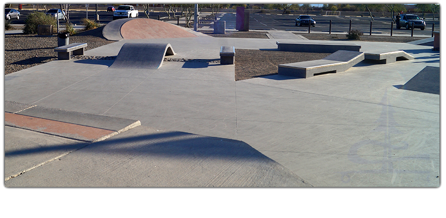 triangular layout at copper sky skatepark in maricopa