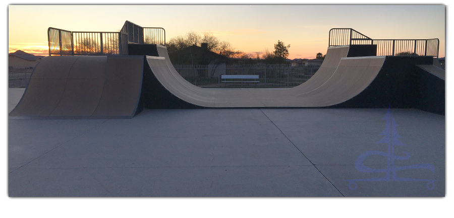 hohokam skatepark half pipe