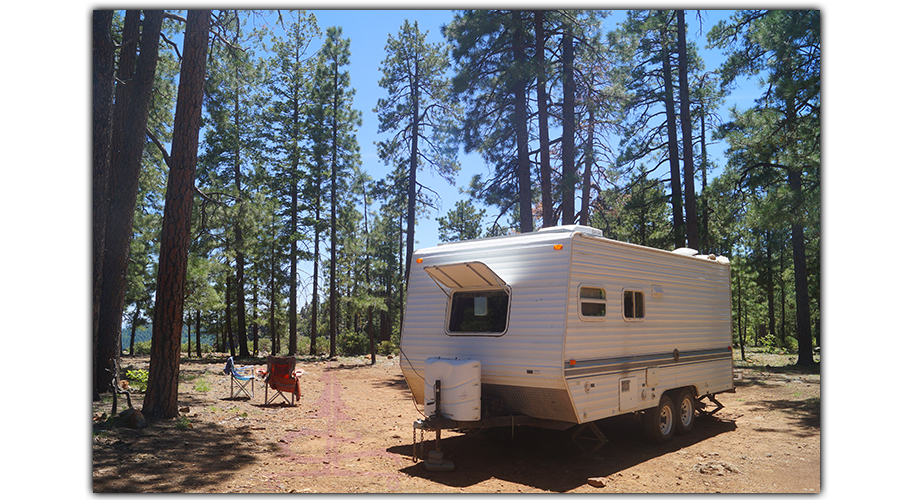 our spot camping at the mogollon rim