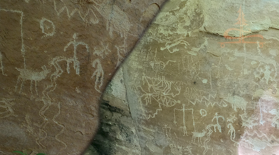 petroglyphs we found while hiking point trail