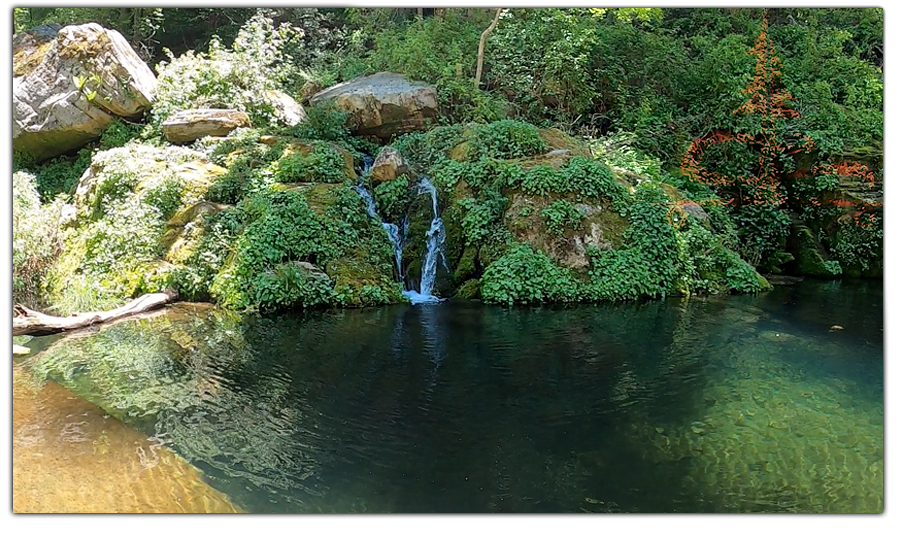 pretty waterfall and swimming hole