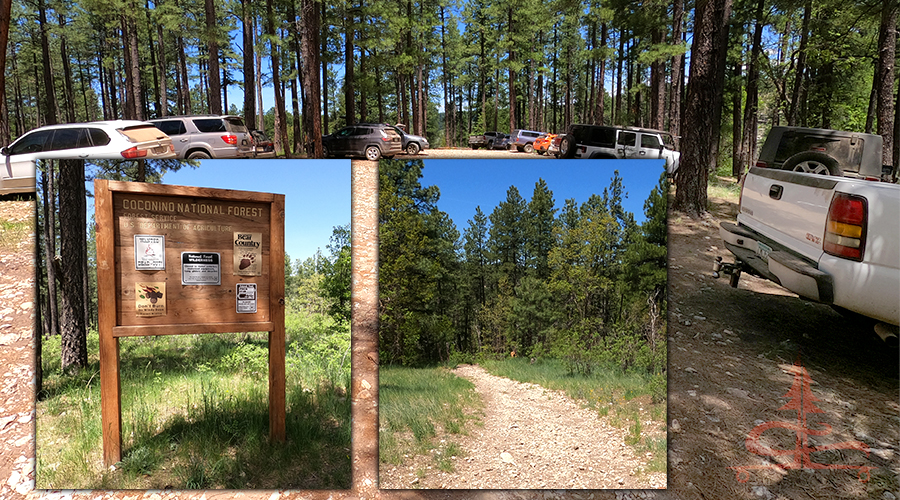 trailhead and parking area