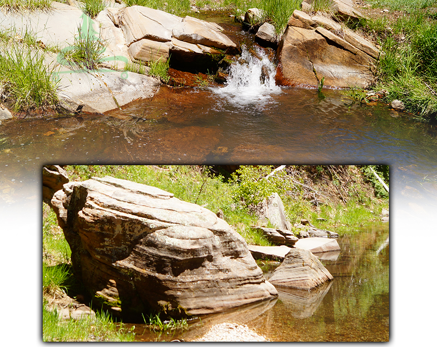 cool rock formations while hiking tom's creek