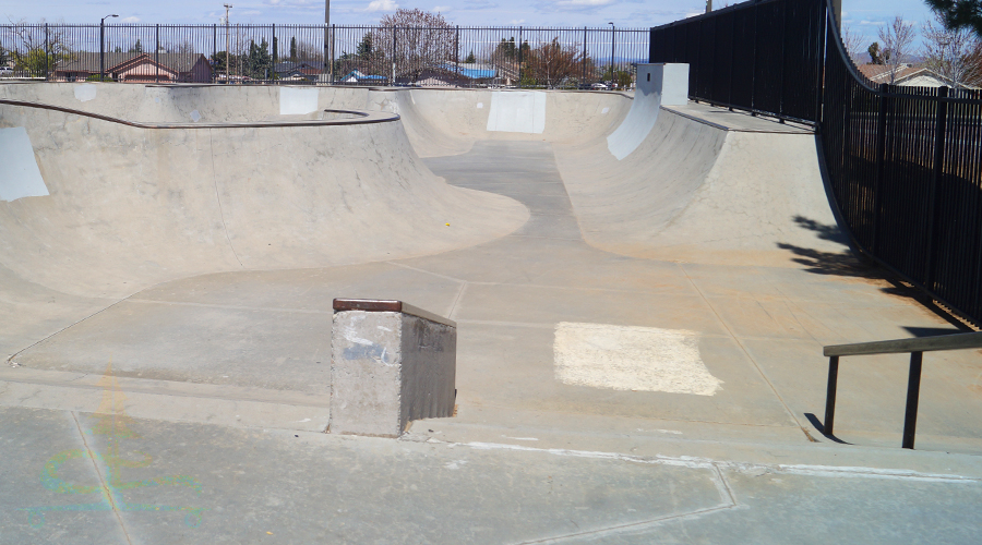 box, rail and mellow ramp at prescott valley skatepark