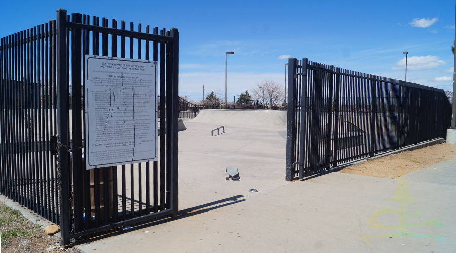 entrance to the prescott valley skatepark