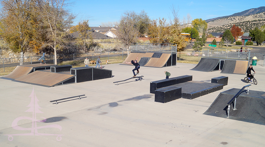 layout of the exit 59 skatepark in cedar city