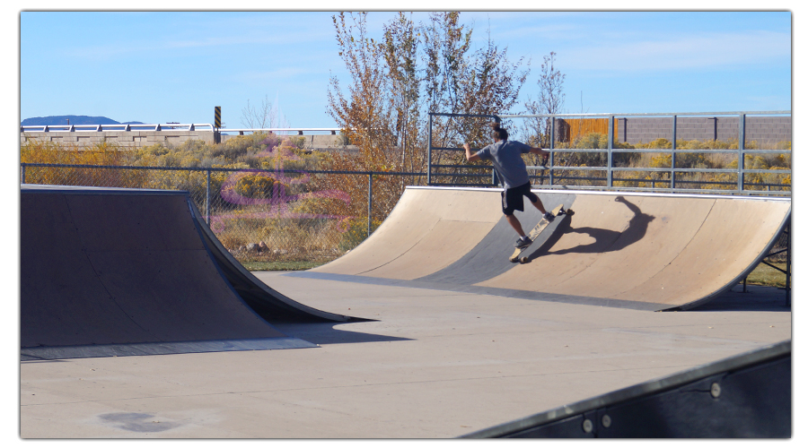 longboarding at the skatepark in cedar city