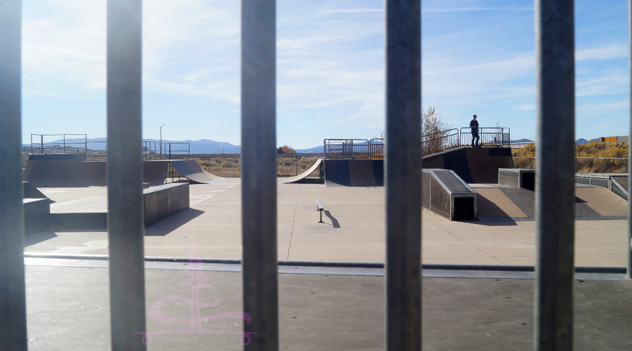 fenced in modular style skatepark in cedar city