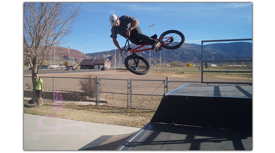 bmx riding at the exit 59 skatepark in cedar city