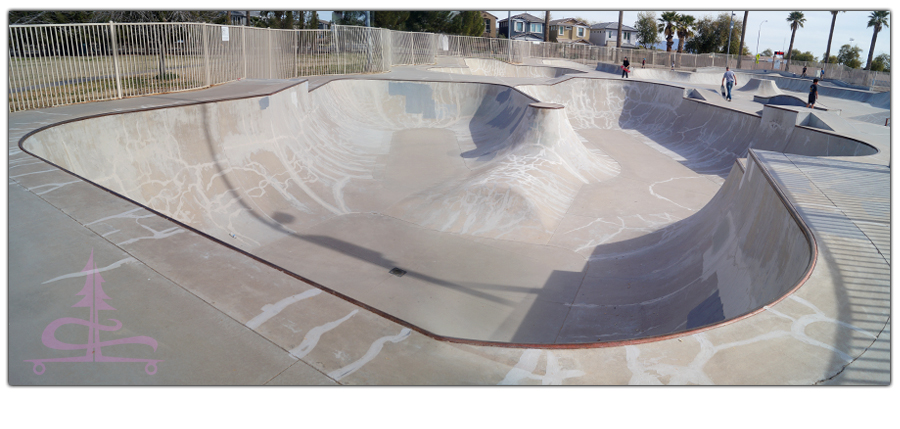 large bowl at the chandler skatepark