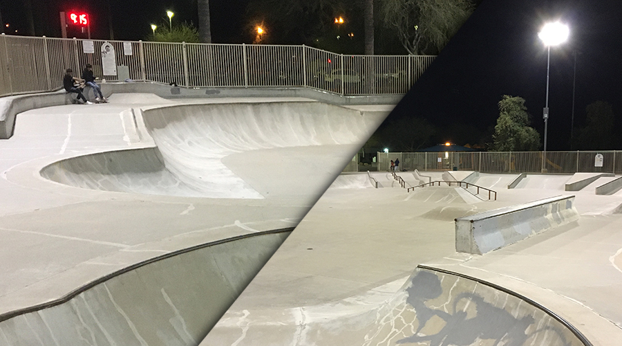 night riding at the chandler skatepark