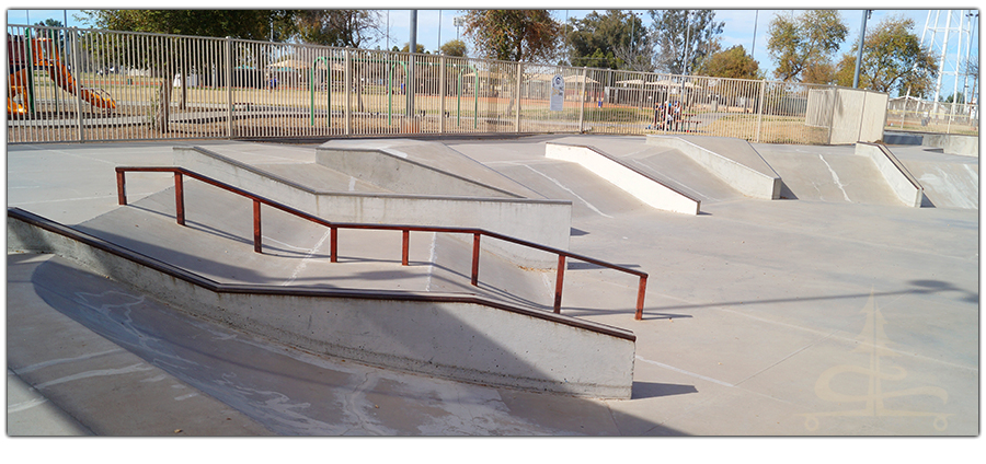 a variety of ramps at chandler skatepark