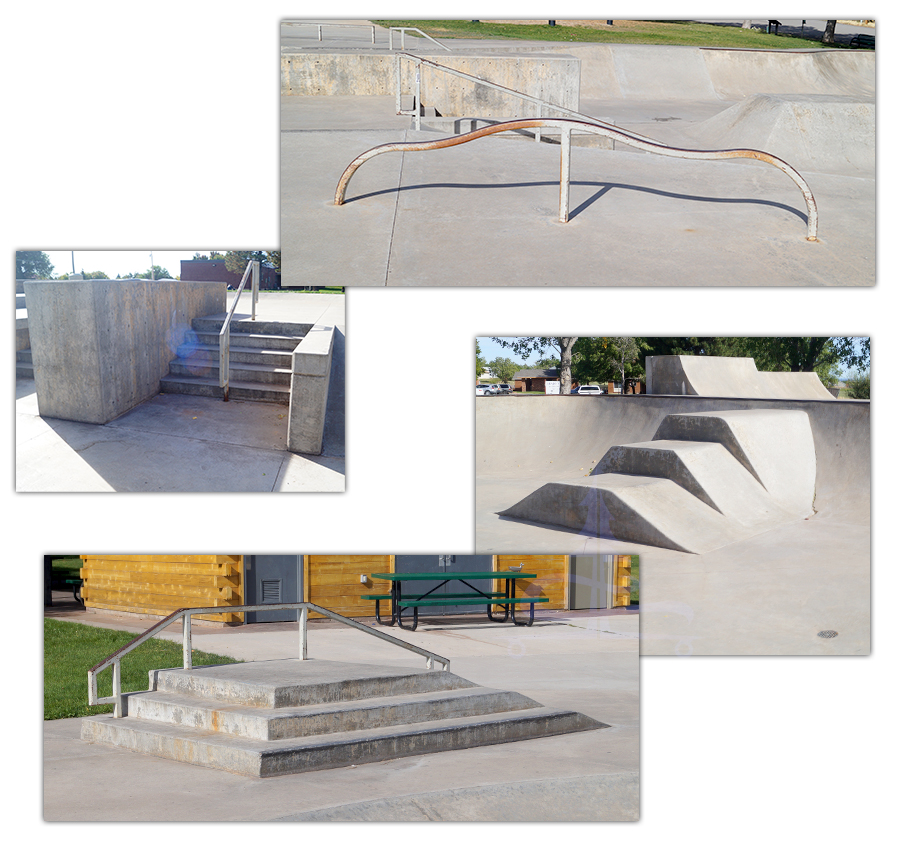 obstacles that make this skatepark great for street riding